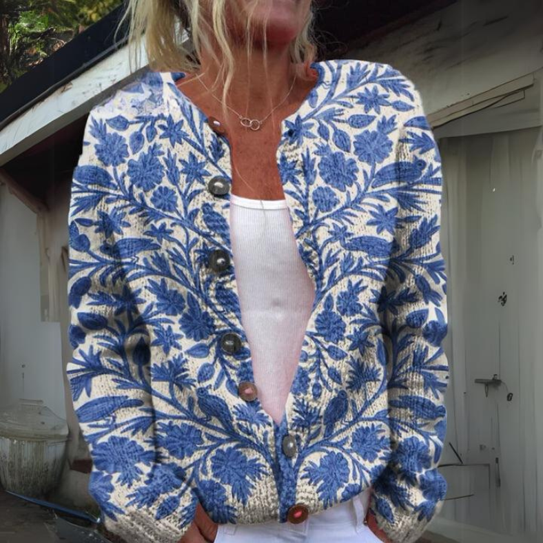 Amy™ | Beautiful Cardigan With Floral Print