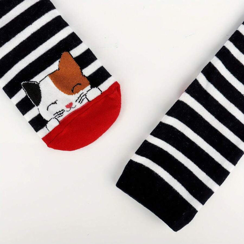 CARTOON CAT PRINT SOCKS