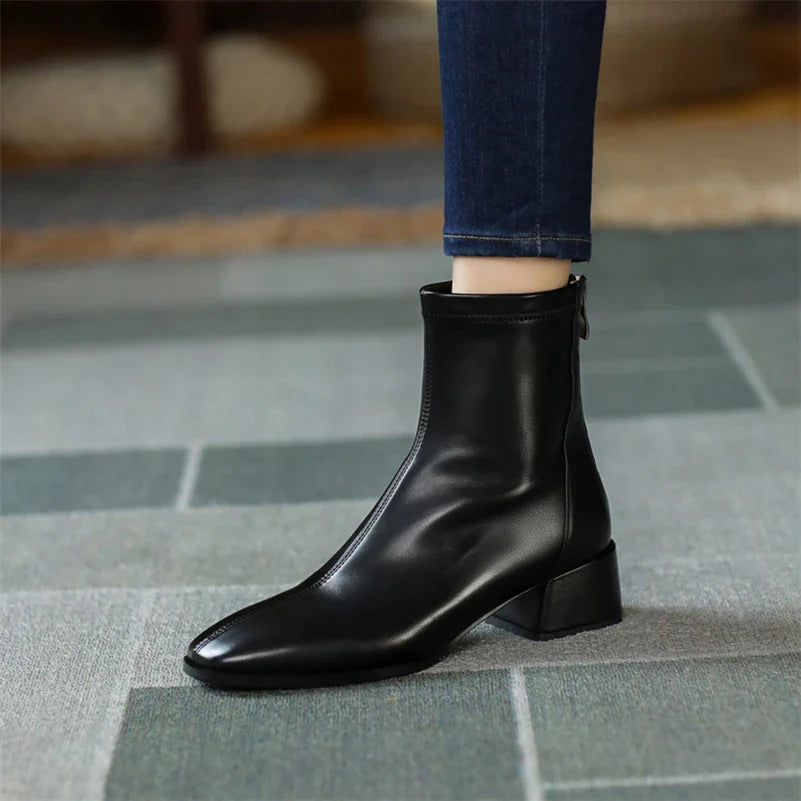 Bold Boundary Genuine Leather Boots