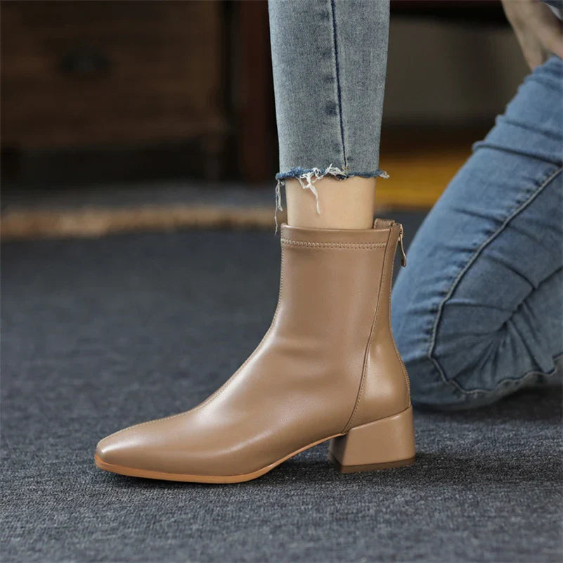 Bold Boundary Genuine Leather Boots