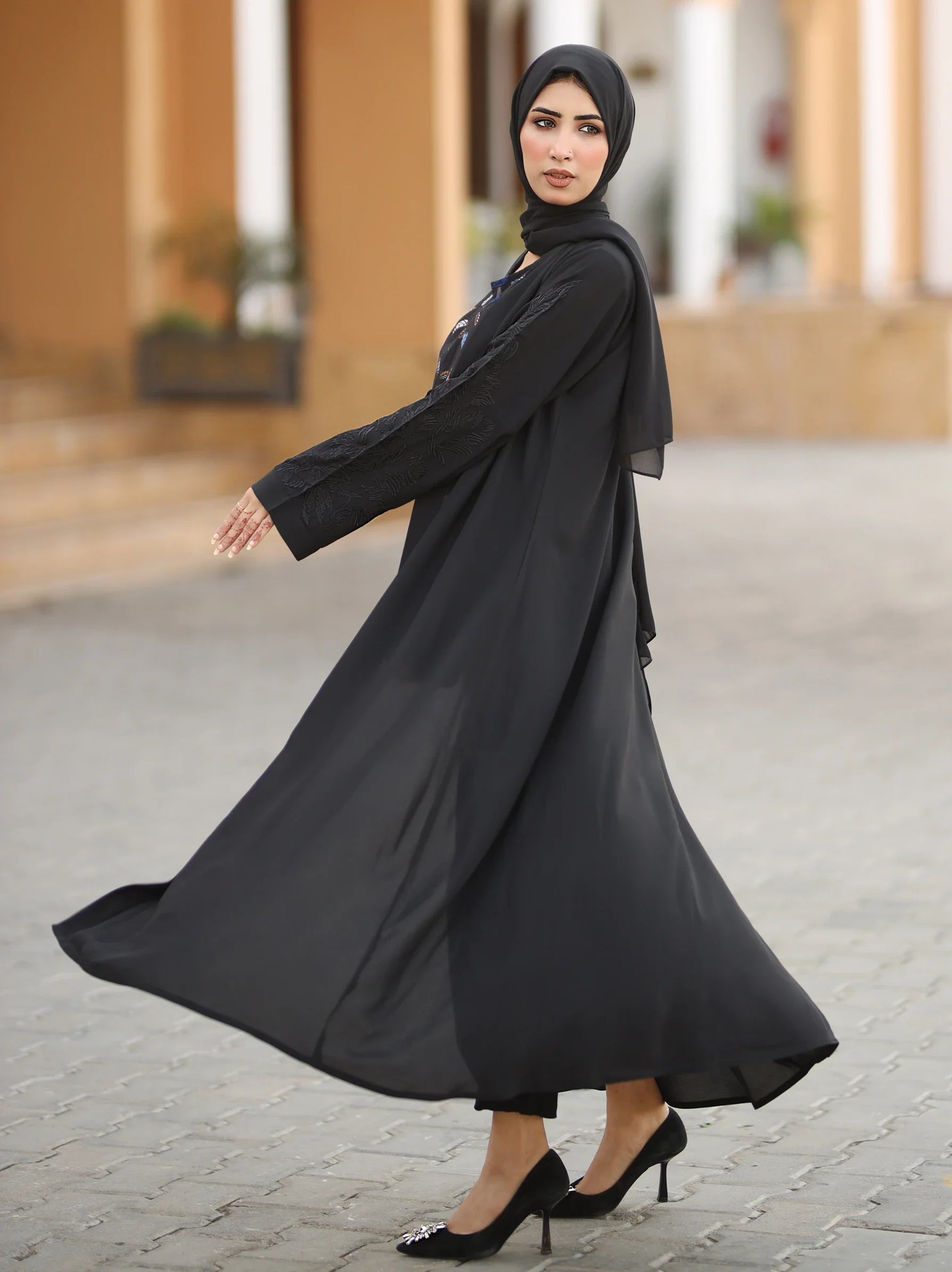 SereneStyles™ | Kimono Style Open Abaya