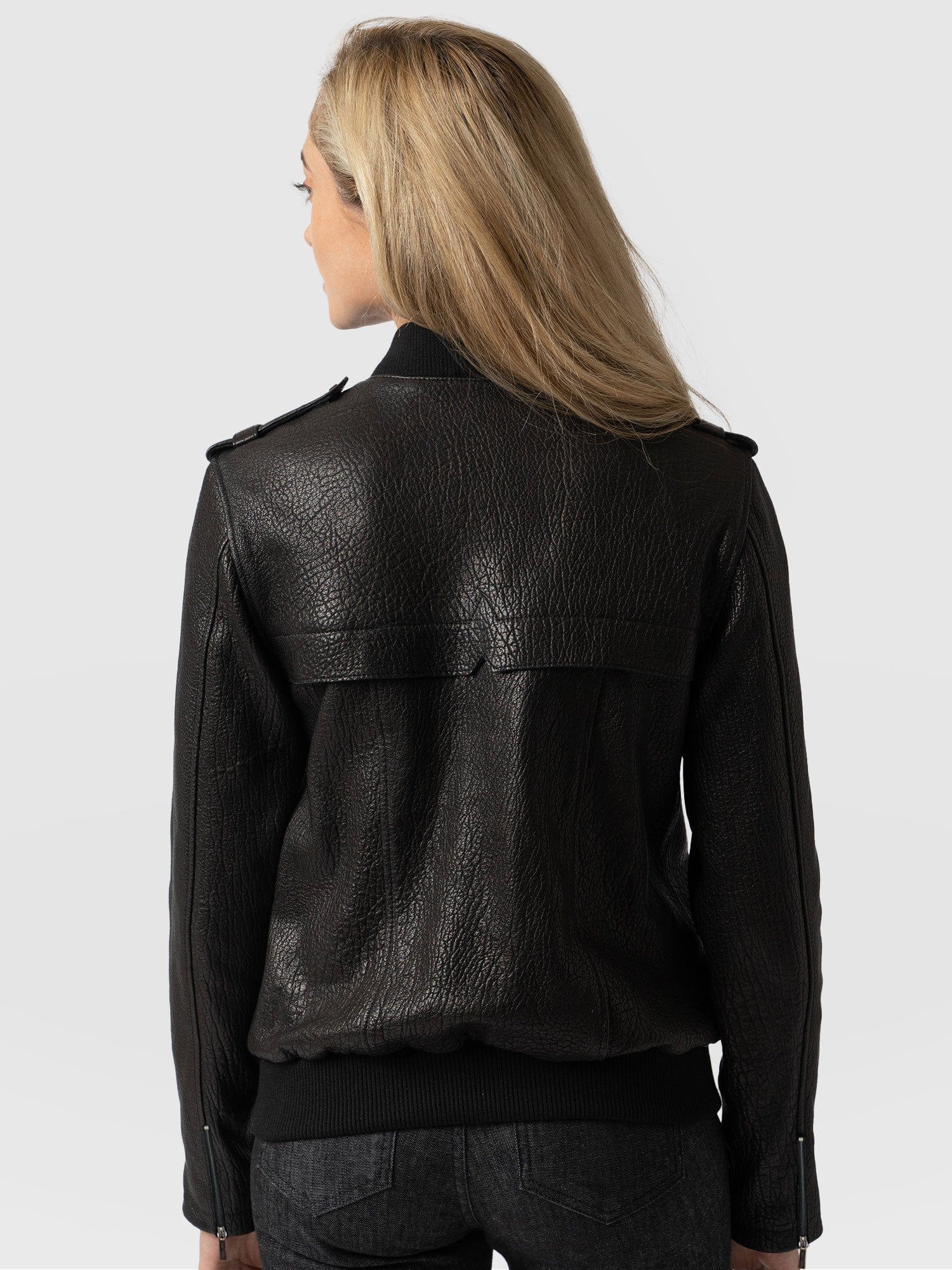 SereneStyles™ | Leather Bomber Jacket