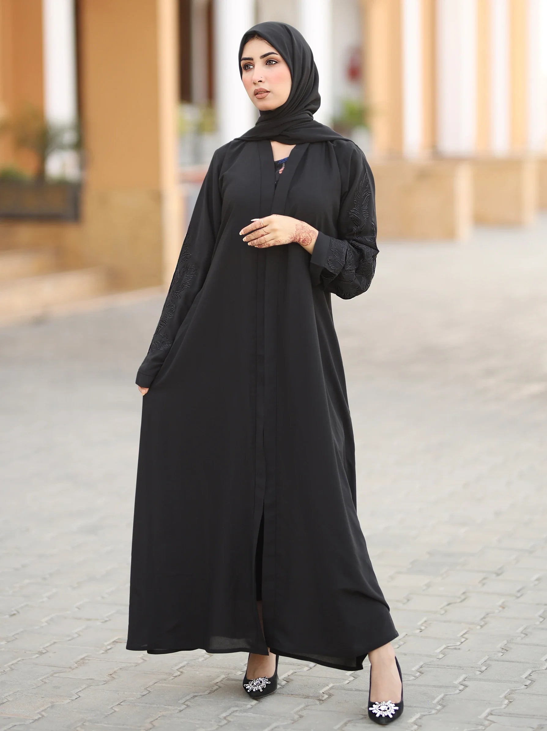 SereneStyles™ | Kimono Style Open Abaya