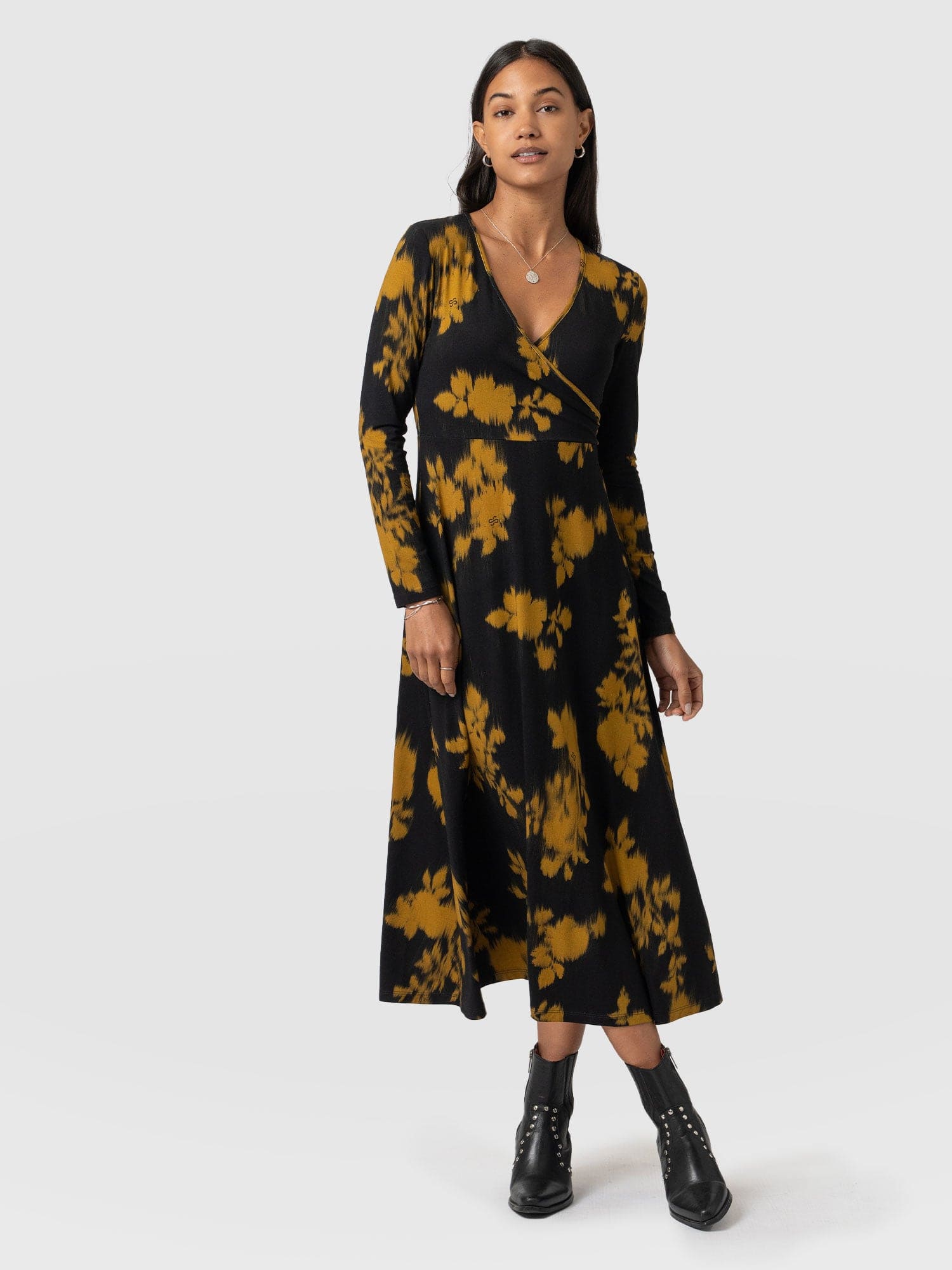 SereneStyles™ | Wrap Midi Dress