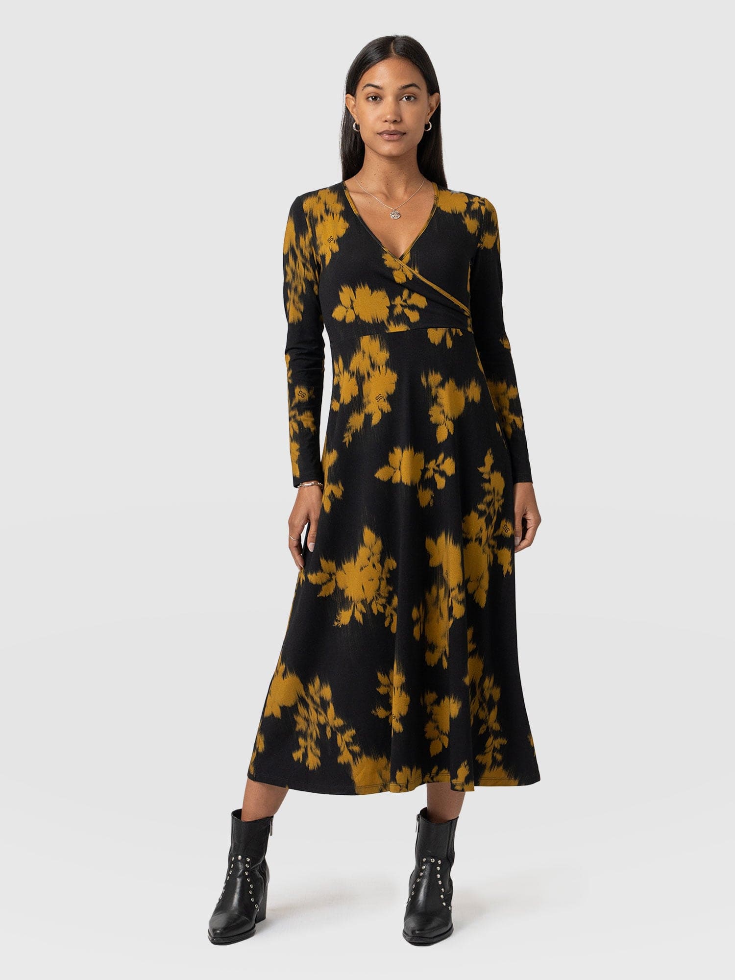 SereneStyles™ | Wrap Midi Dress