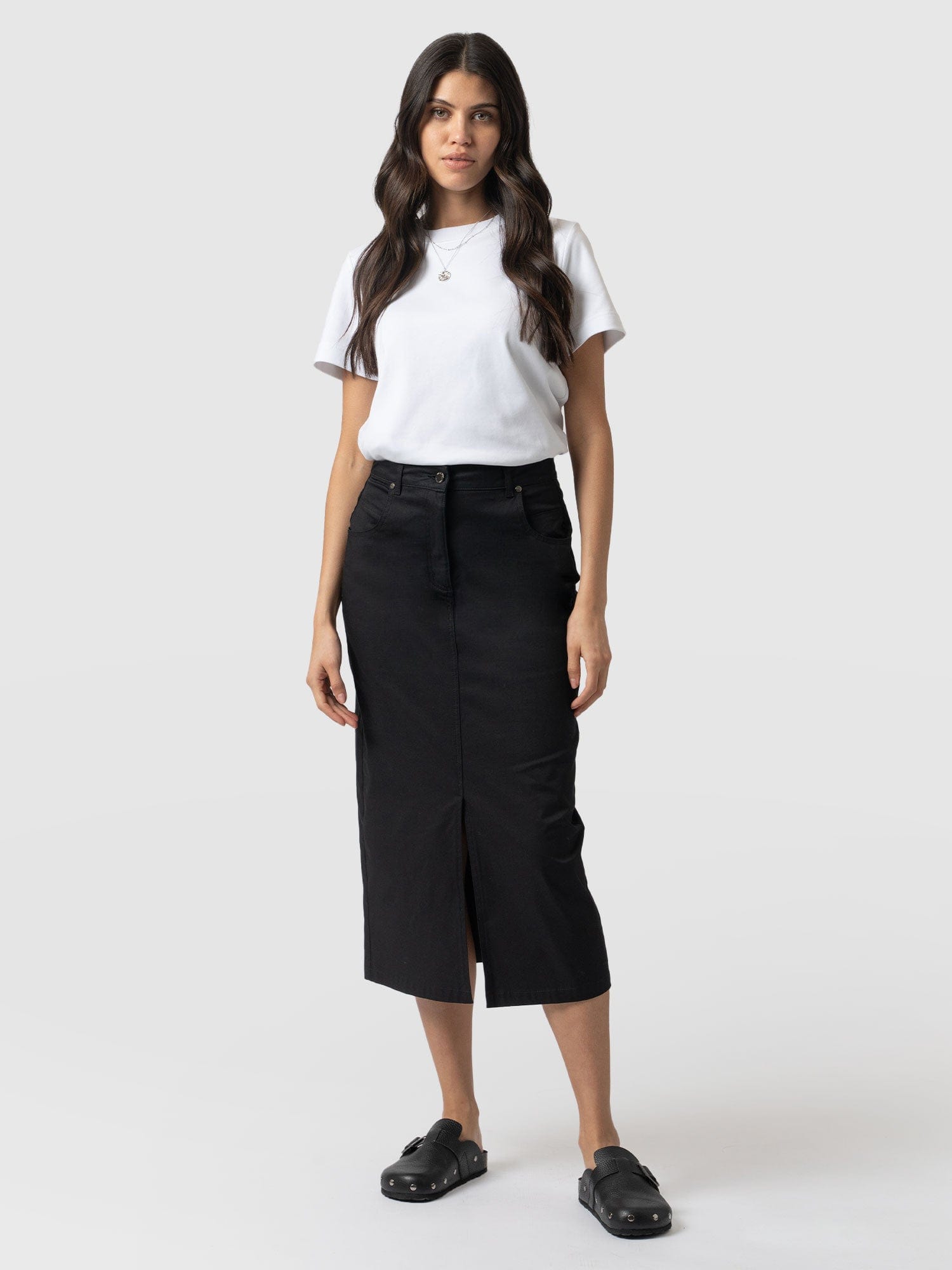 SereneStyles™ | Midi Denim Skirt